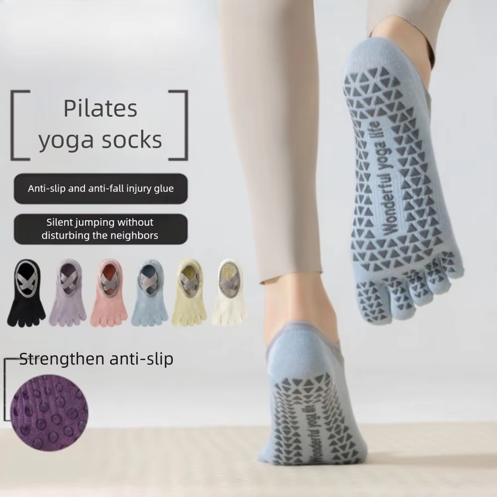 Women Cotton Five Toe Yoga Soc - Grip Sock Yoga ulasan dan harga