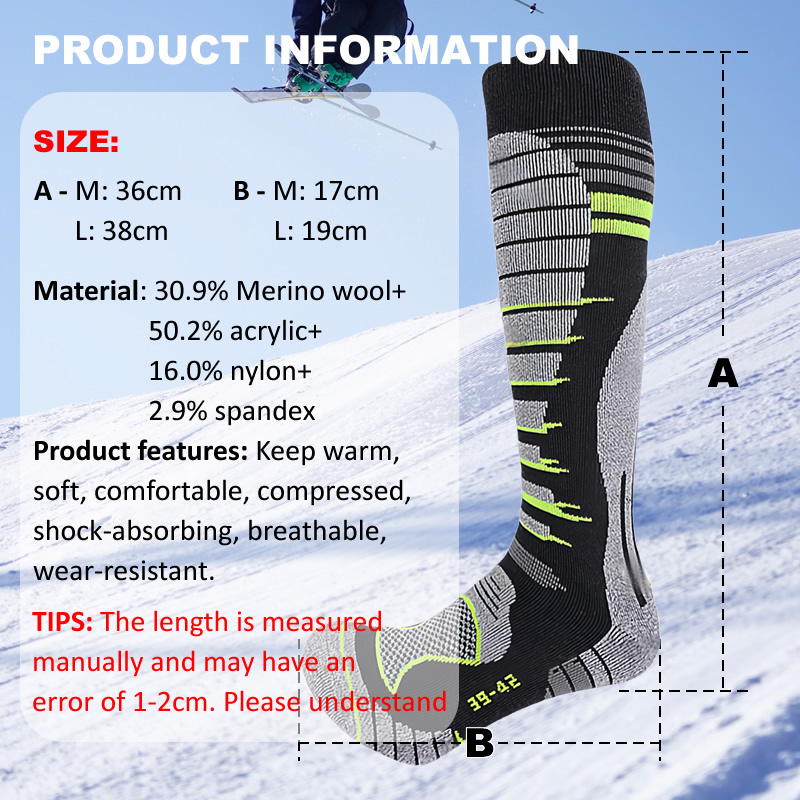 Merino Wool Ski Socks Cold Wea - Knee High Sock Women ulasan dan harga
