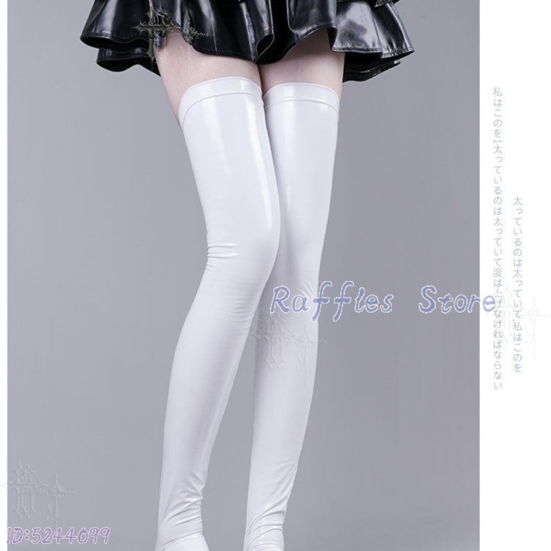 Glossy Patent Leather Latex Ov - Knee High Sock Women ulasan dan harga