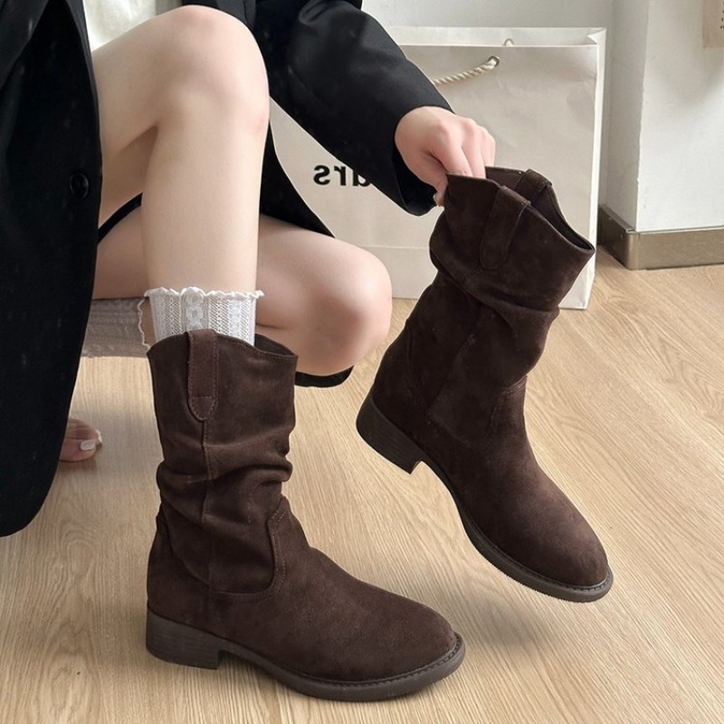 Women Slouchy Mid Calf Boots S - Boot Sock Slouchy ulasan dan harga