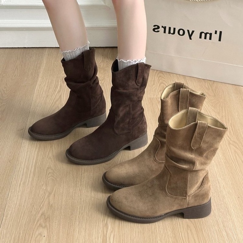 Women Slouchy Mid Calf Boots S - Boot Sock Slouchy ulasan dan harga