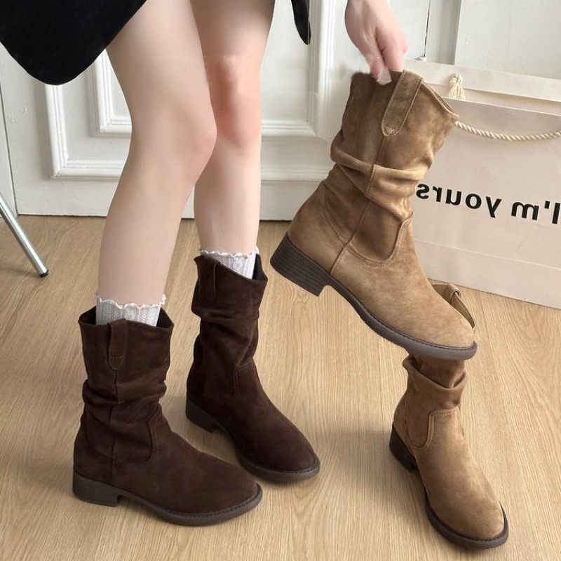 Women Slouchy Mid Calf Boots S - Boot Sock Slouchy ulasan dan harga